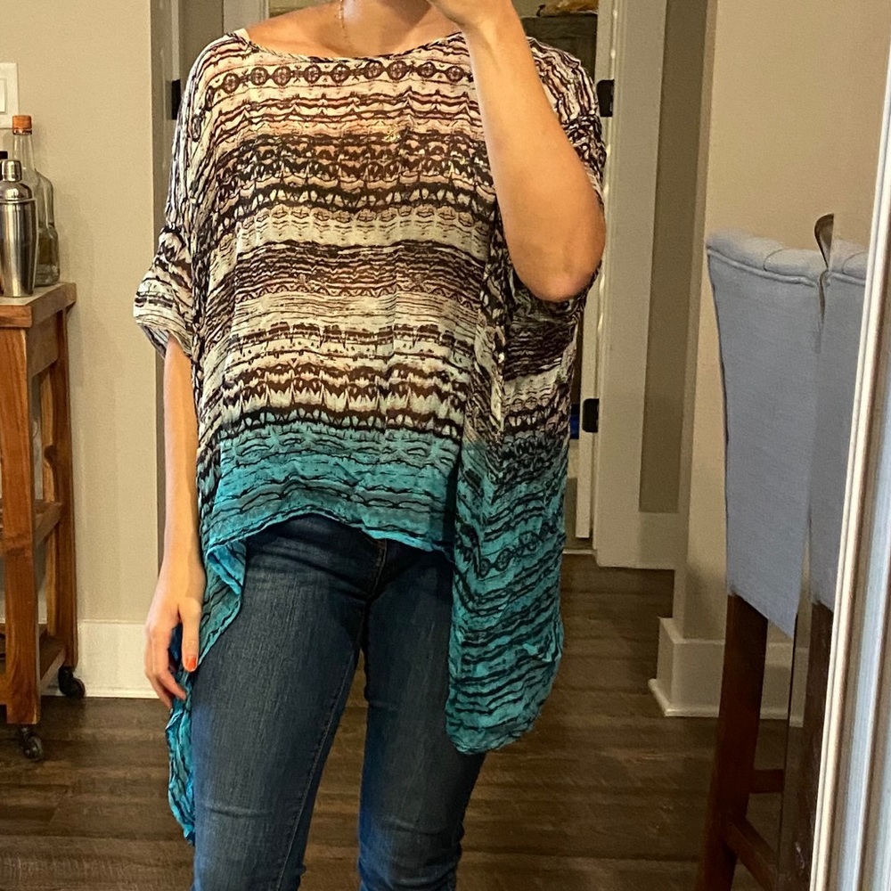 Gypsy Boho Aztec Patterned Blouse - Picture 4 of 5